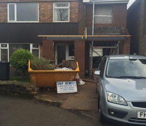 2 storey extension by builders in Chesterfield